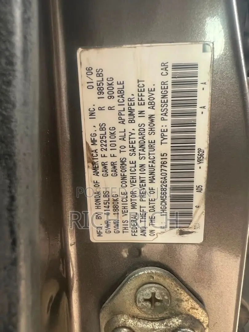 Honda Accord Sedan EX Automatic 2006 Gray