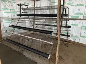 Newly Built 3-Tier 96-Bird a-Frame Battery Cage