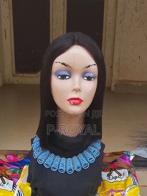 12 Inches Assistant Bone Straight Wig With Kim-K Closure, Fibre Hair