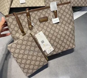 Patterned Tote Bag With Purse