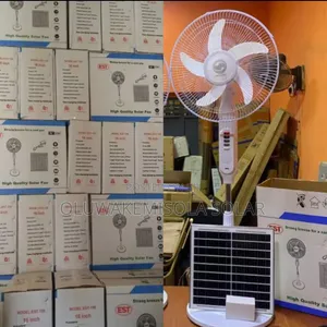 Rechargeable Solar Fan With Solar Panel and Bulb