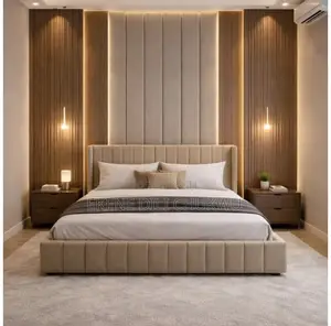 Luxury Modern Upholstered Platform Bed Frame