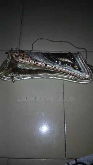 Rose-Gold Embellished Clutch