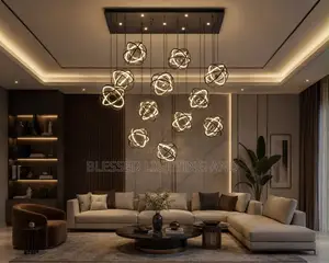 Size L1200mm by 50cm Led Double Led Chandelier Light. Suitable for Liv