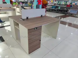 2-Seater Face-to-Face Office Desk With Privacy Screen & Drawer