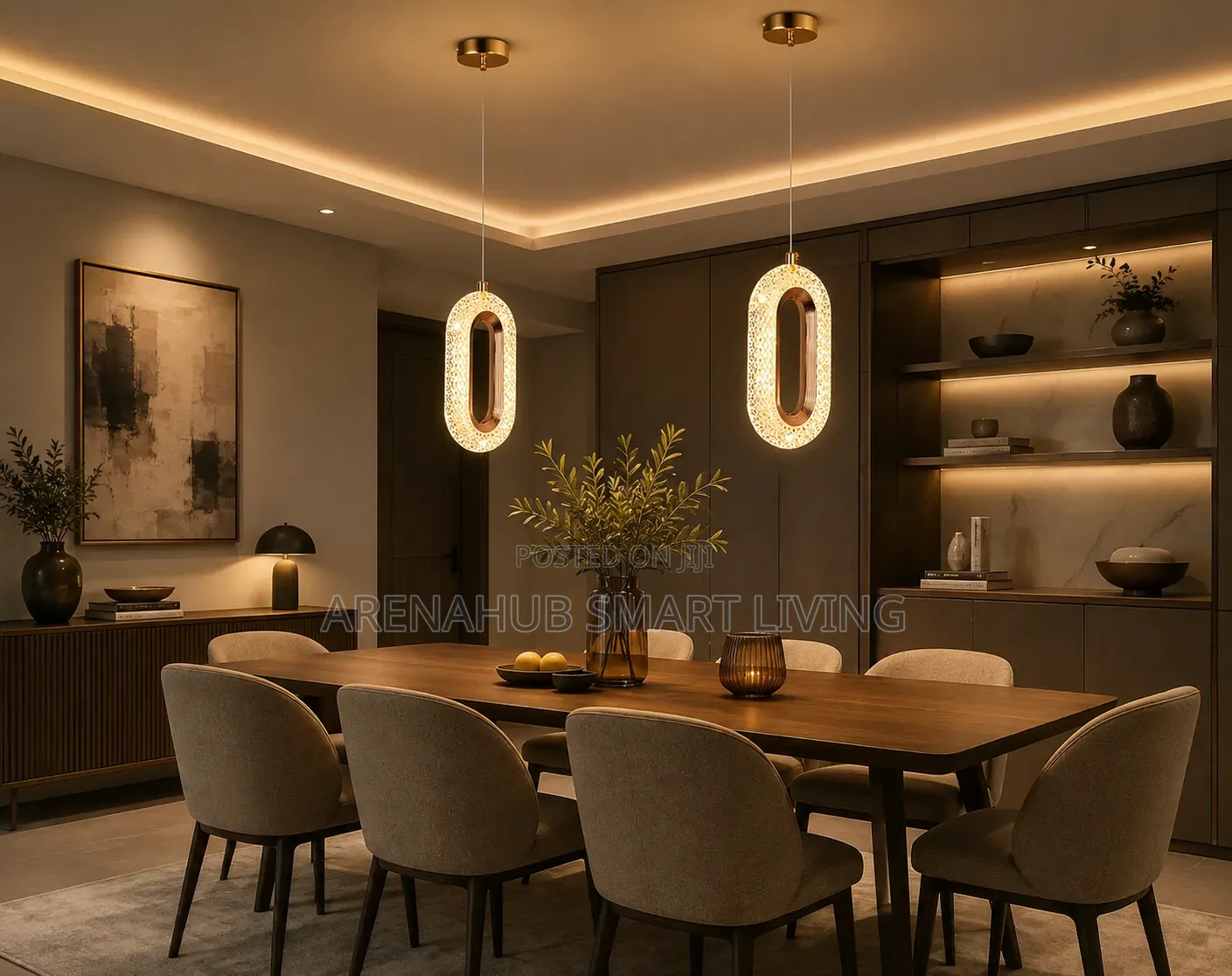 Ceiling Lighting LED Pendant Light, Long Line Living Room Background