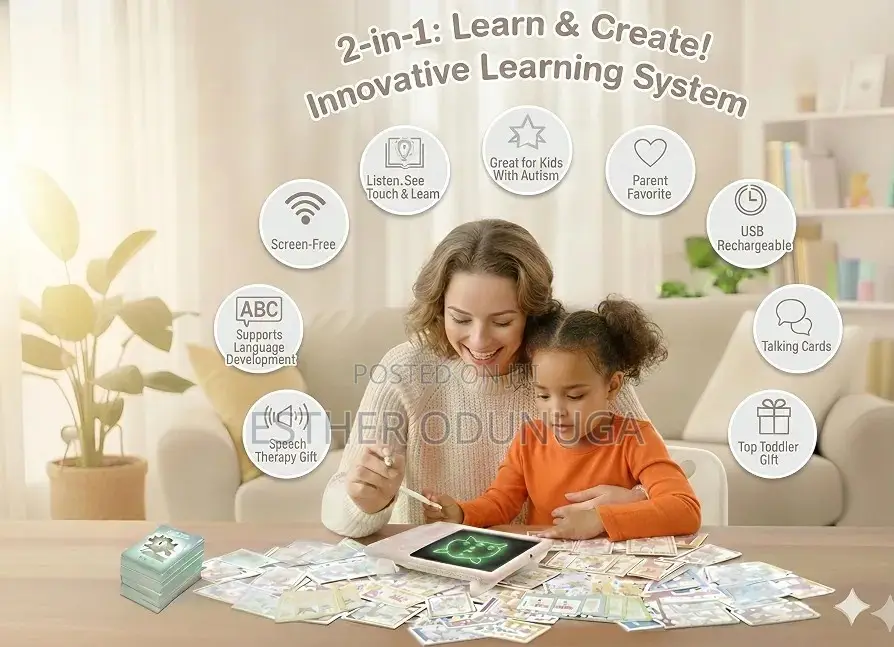 Card Reader With LCD Written Pad for Kids
