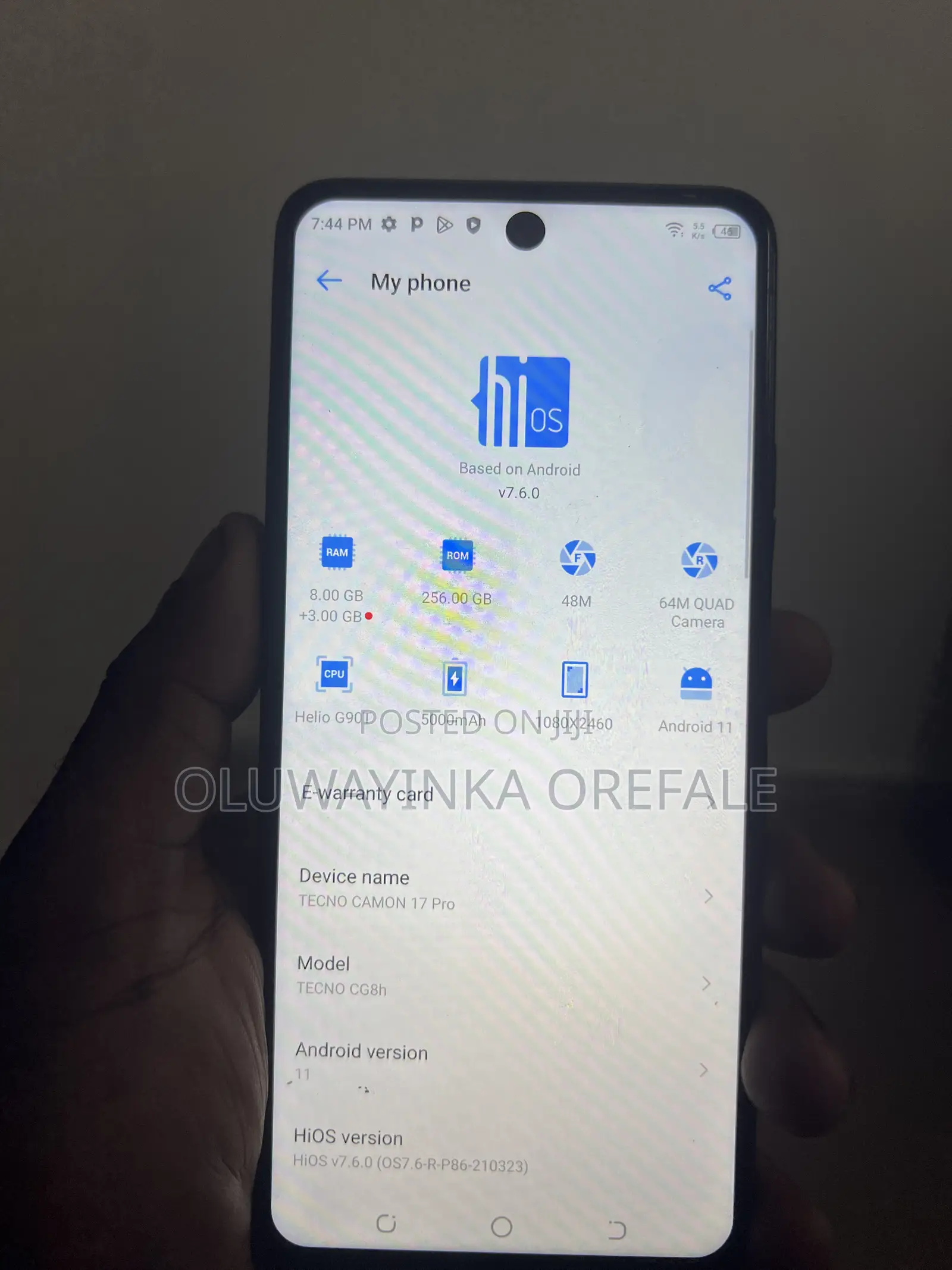 Tecno Camon 17 Pro 256 GB Black
