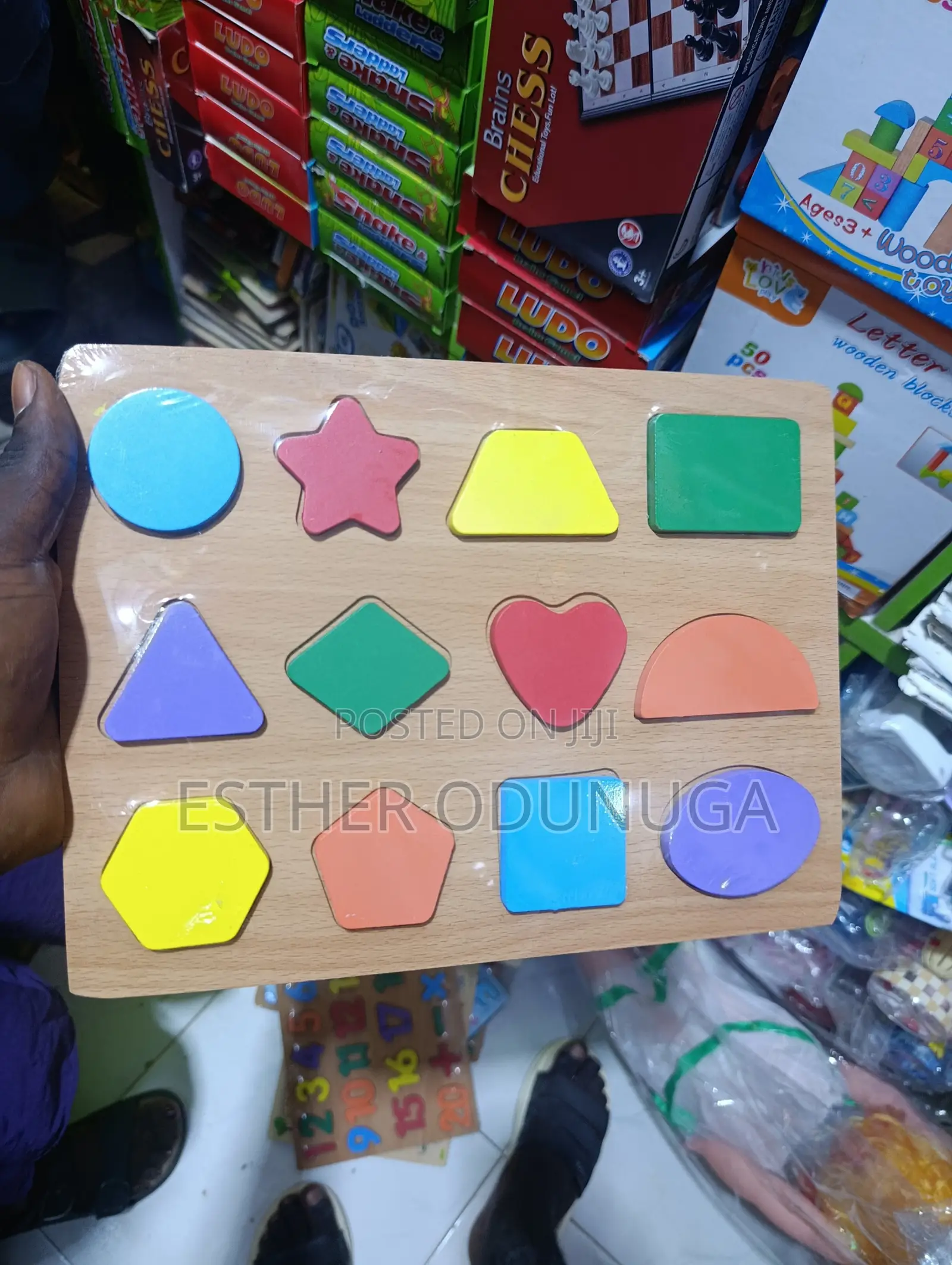Wooden Shape Puzzle Board