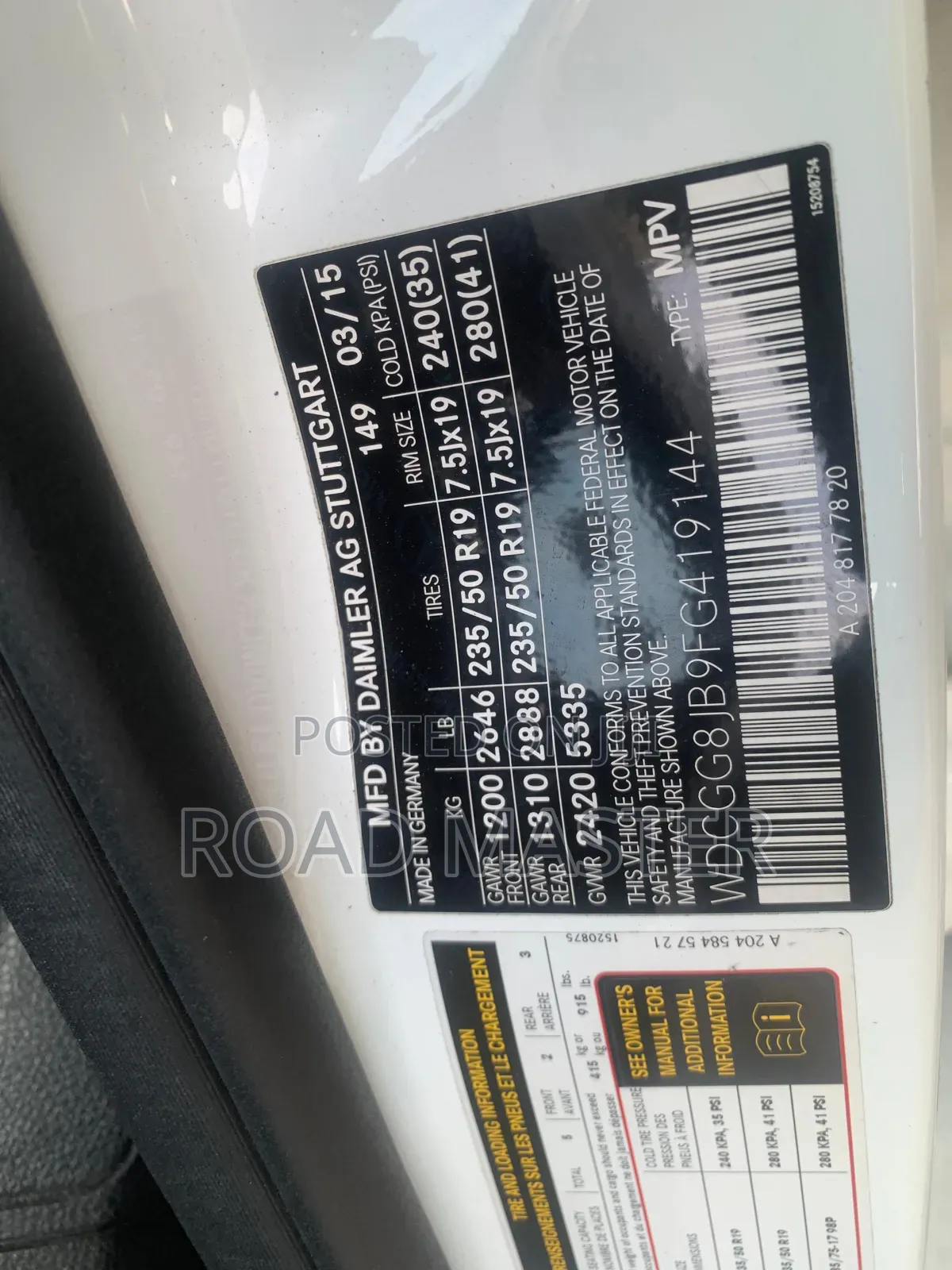 Mercedes-Benz GLK-Class 2015 White