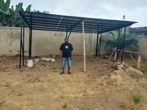 Standard Two Carport Units With Polycarbonate Covering Materials