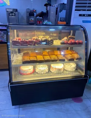 Standing Curved Glass Cake Display Chiller (4ft)
