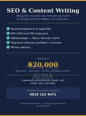 Content Writing & SEO Blog Post Writer