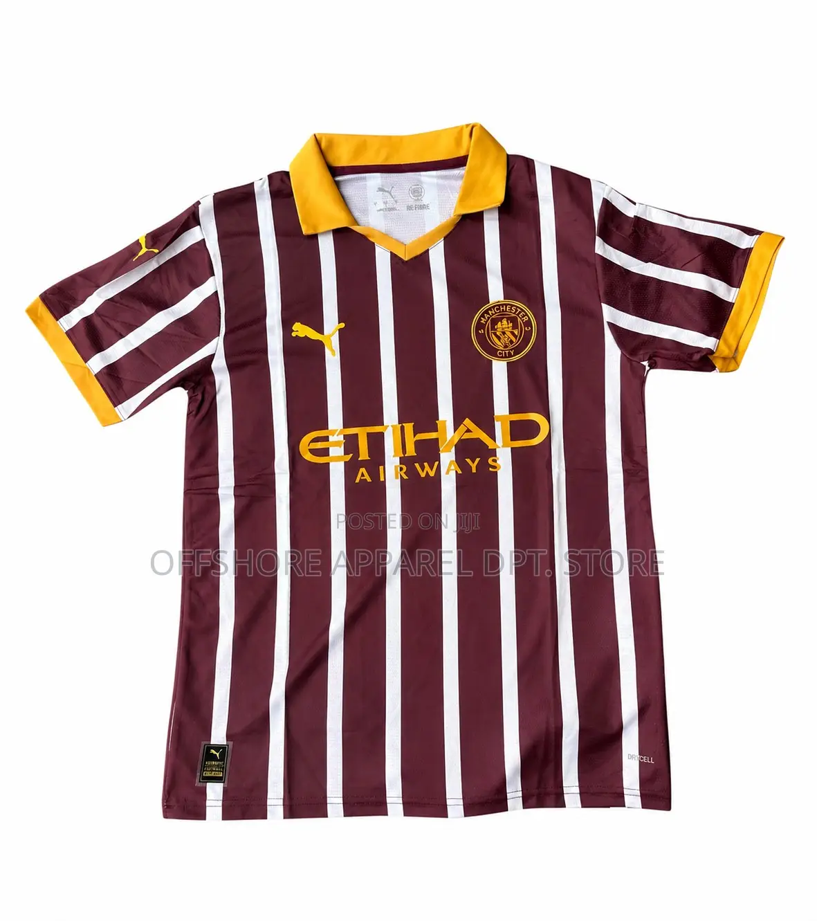 Classic Man-City New Maroon Stripe Jersey