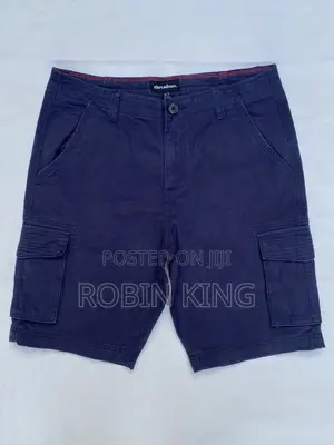 Threadbare Navy Blue Combat Cargo Shorts Size W32 L20