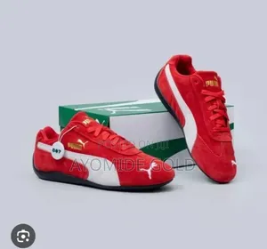 Red and White Sneakers