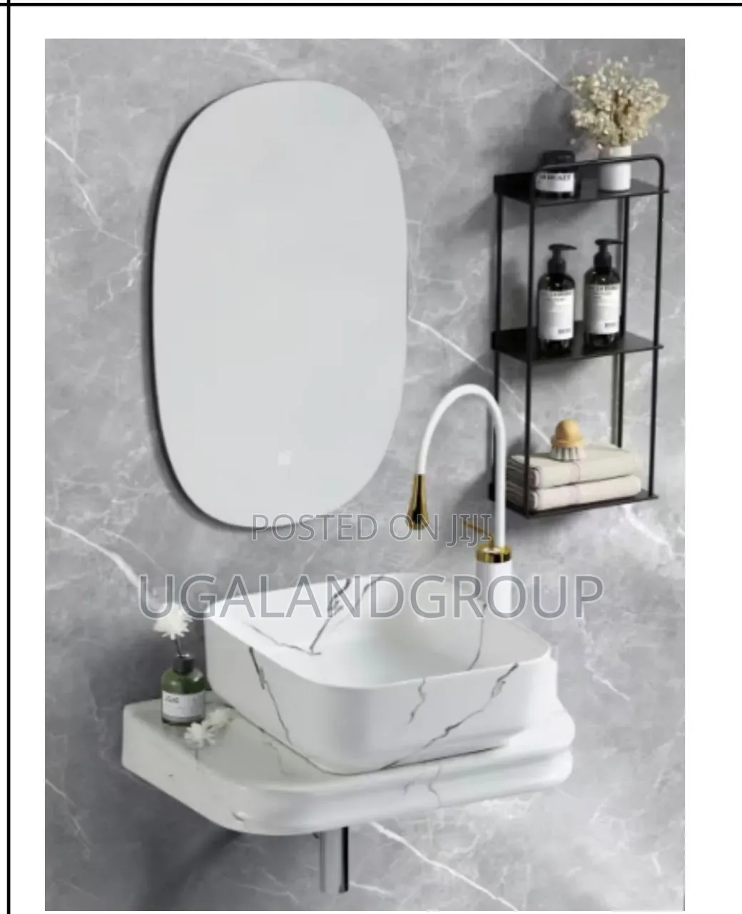 Modern Marble Countertop Basin Set