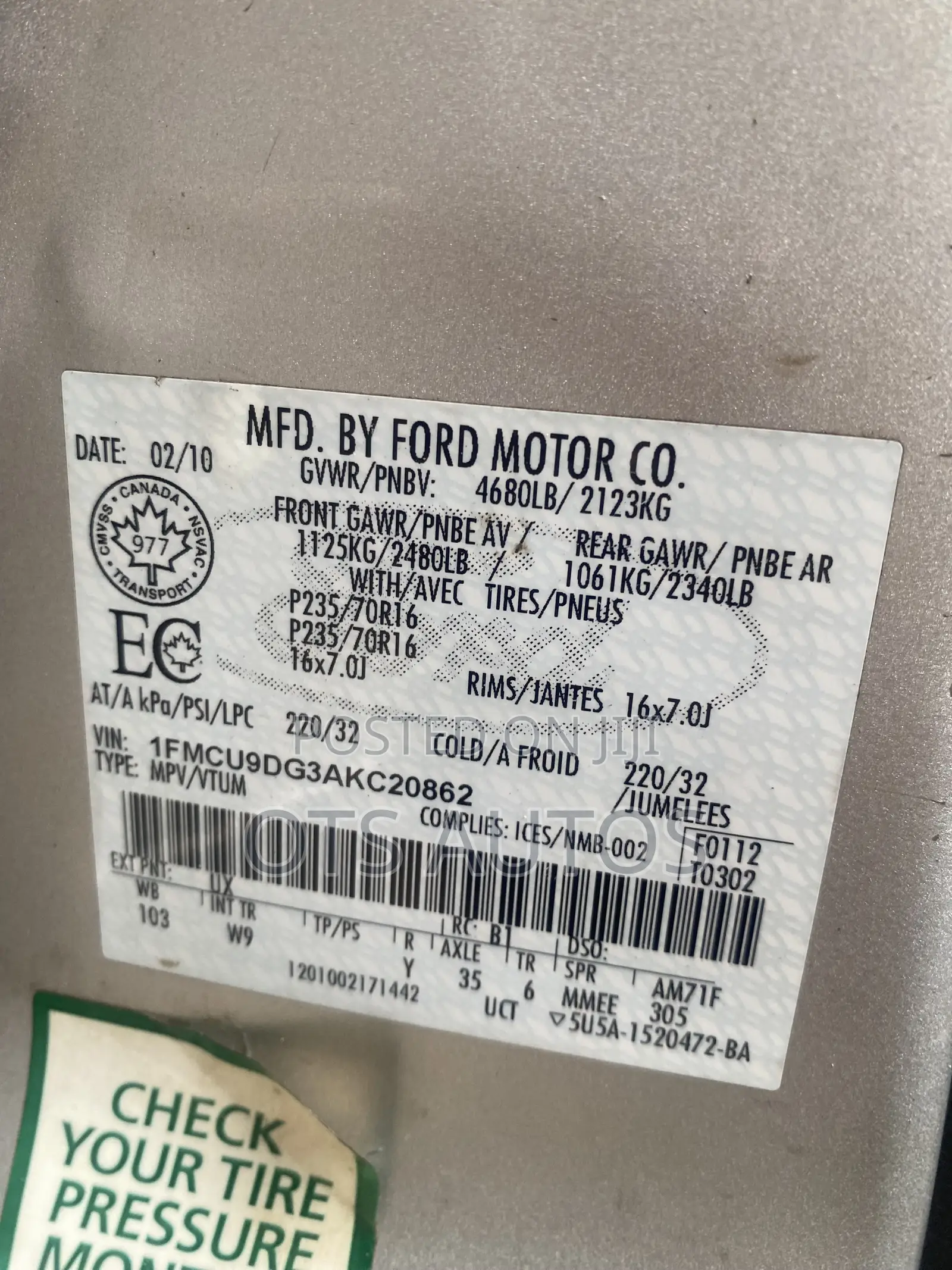 Ford Escape XLS 2011 Silver