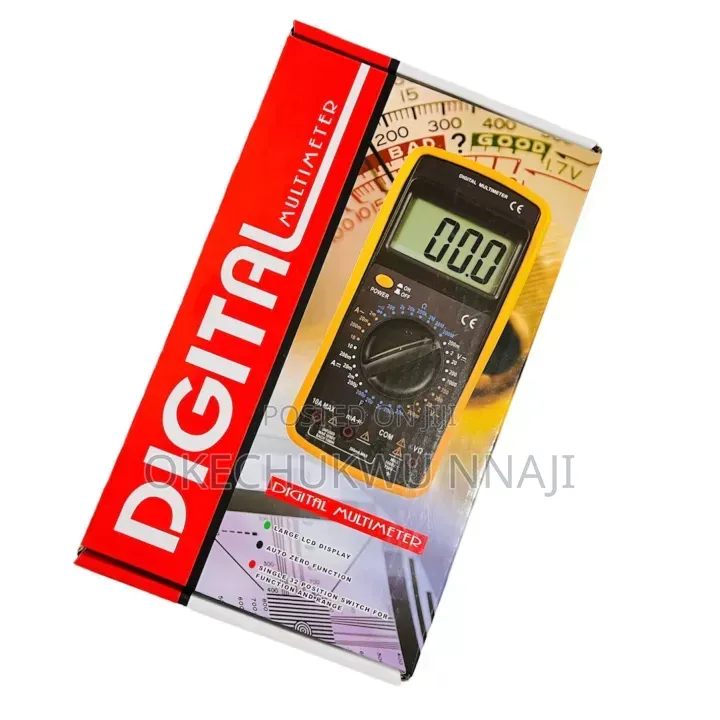 Digital Multimeter Professional AC DC Manual Range Voltage Meter Amp