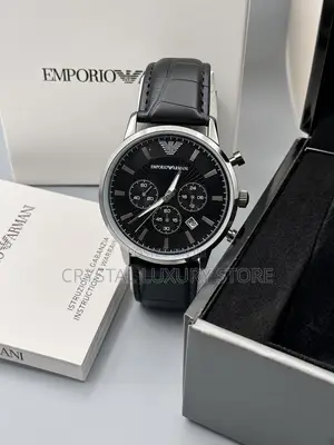 Emporio Armani Quality Men Genuine Leather Wristwatch