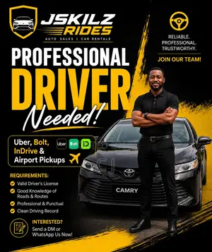 Professional Driver Needed (Uber, Bolt, InDrive & Airport Pickups)