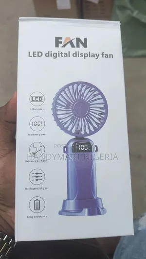 Rechargeable Mini Fan With an LED Digital Display 15% OFF