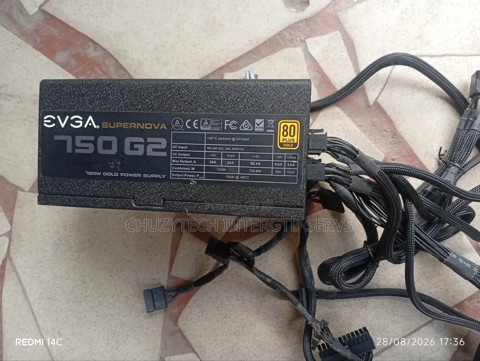 Evga Supernova 750 G2 750wtts Gold Power Supply