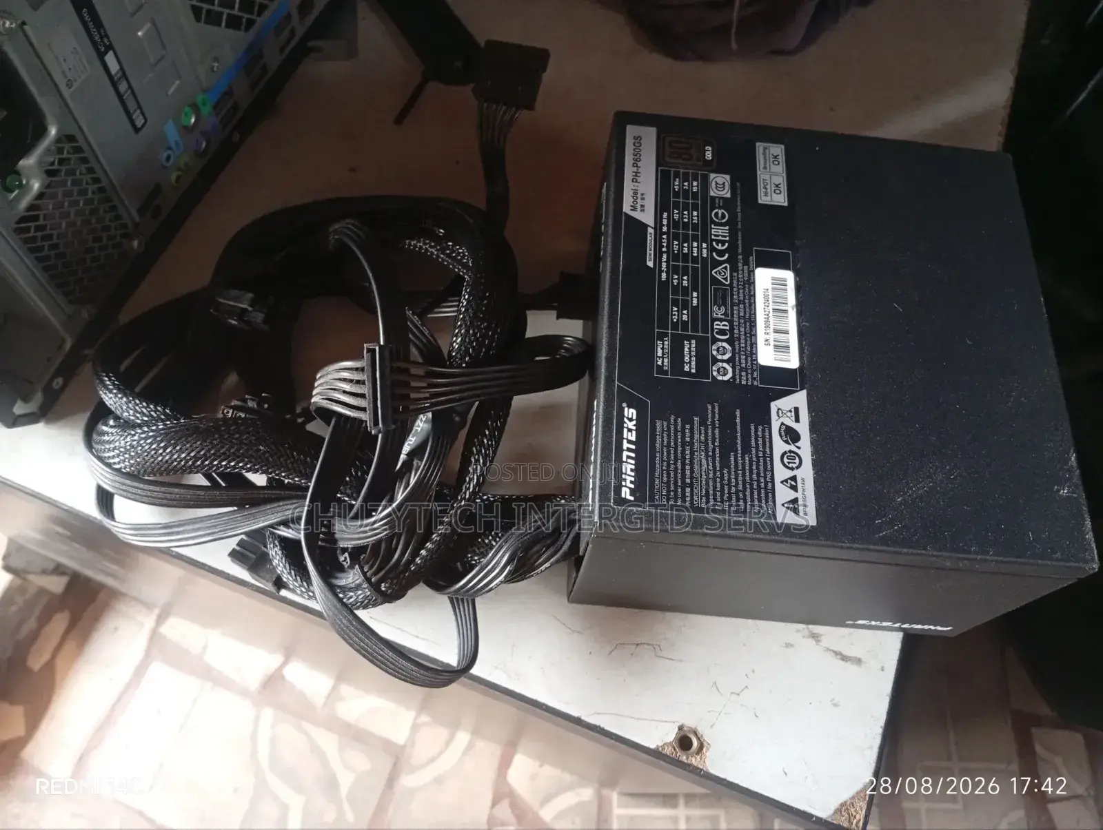 Phanteks 650wtts Psu 80 Plus Gold.