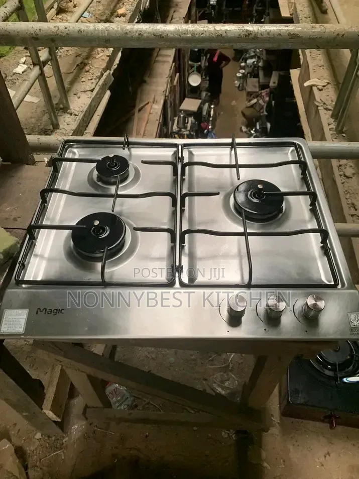 Korean Used Magic 3 Burners Table Gas Cooker