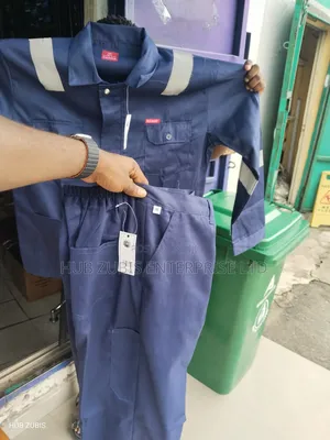 Navy Blue Up & Down Coverall