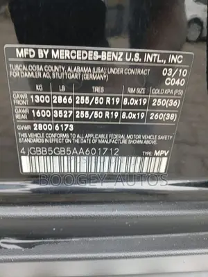 Mercedes-Benz M Class 2010 Black