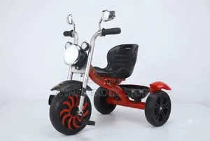 Motorcycle-Style Kids Tricycle With Lights & Music