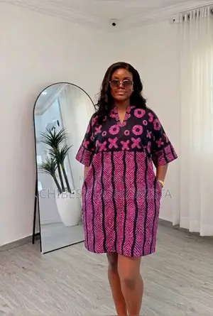 Ladies Ankara Short Gown – Stylish & Comfortable Ready-to-Wear