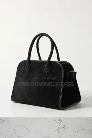 The Row Soft Margaux 15 Suede Tote