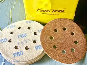 ( P80 ) 5-Inch, 8-Hole, Hook-and-Loop Sanding Disc