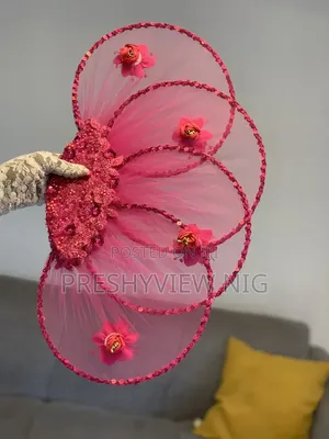 Red Bridal Handfan