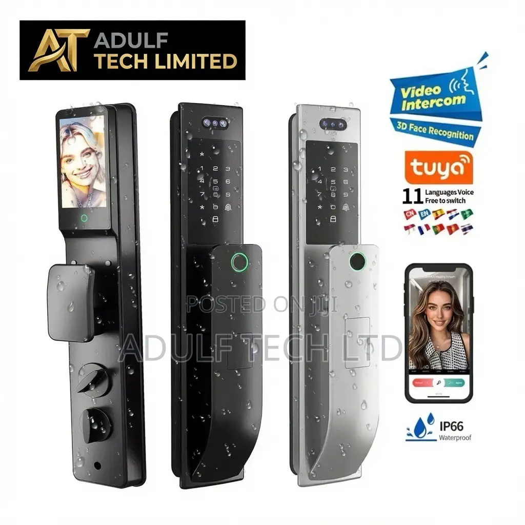 Premium AI Smart Door Lock Face Recognition | Fingerprint |