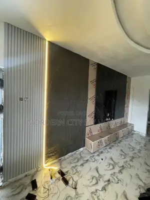 TV Console With Light and Drawers by Morderncity Furniture