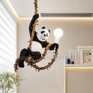 Vintage Art Panda Dropping Chandelier