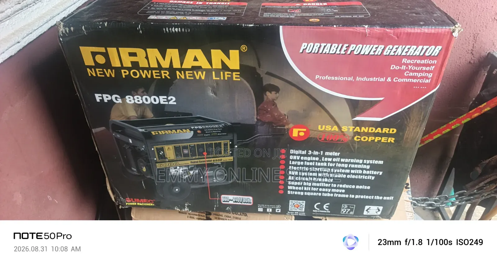Fpg8800e2 Firman Generator
