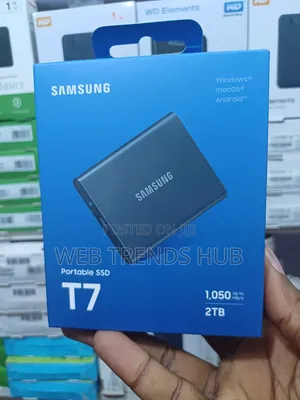 Samsung T7 2TB Portable External SSD - 1050 MB/s High Speed