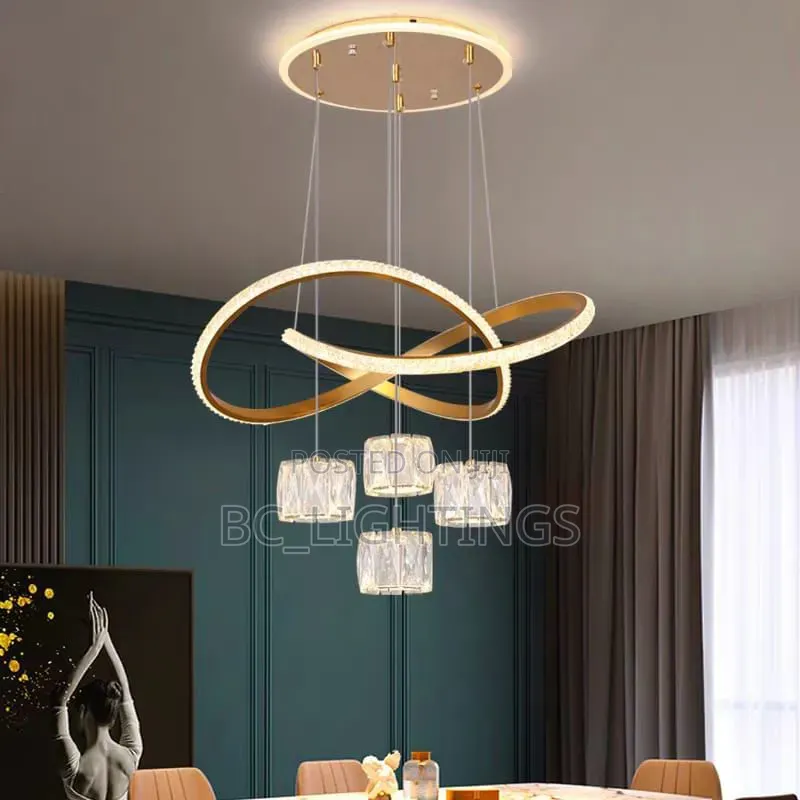 Modern  Crystal LED Hang Light for Living Rooms Bedrooms Restaurants