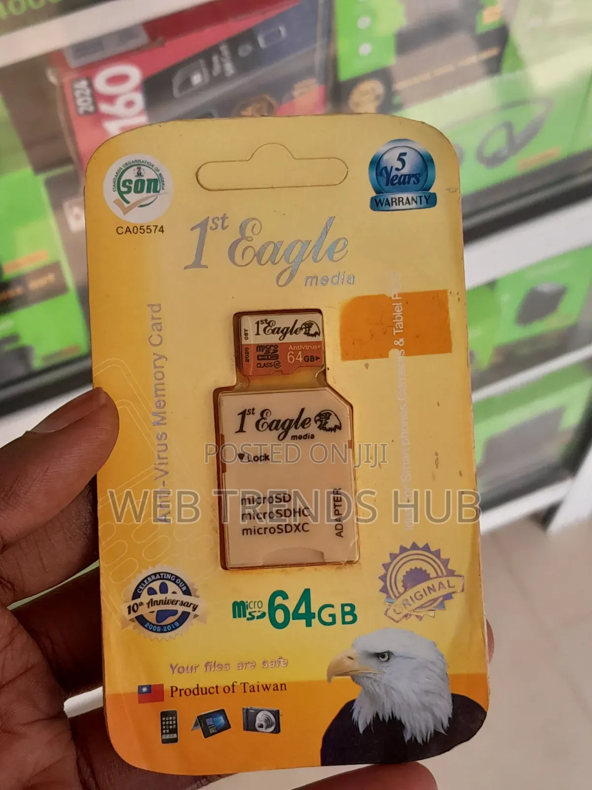 1st Eagle Media 64GB MicroSD Memory Card With Adapter (Rough Carton)