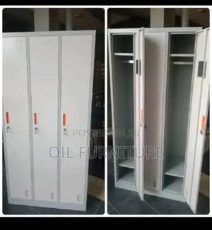​Heavy-Duty 3-Compartment Steel Personnel Locker With Locks