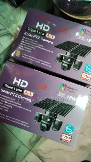 Ubox PTZ Solar Camera 3lens With Double Panel