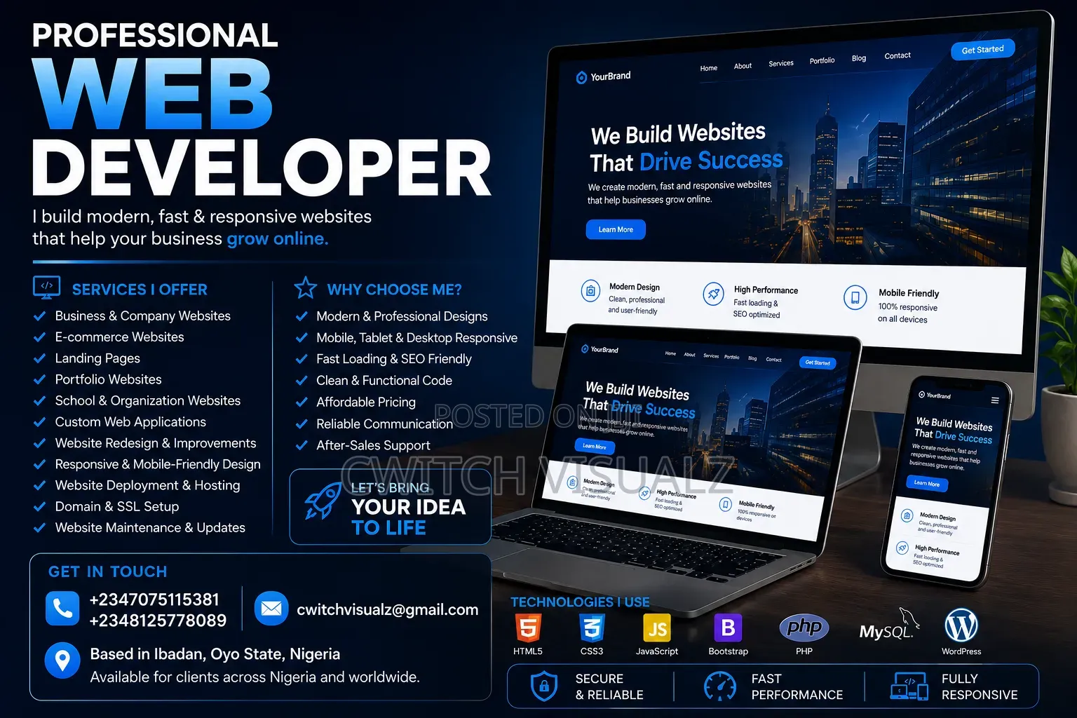 Professional Web Developer — Websites for Businesses & Individuals