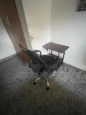 Fairly Used Office Chair and Laptop Table