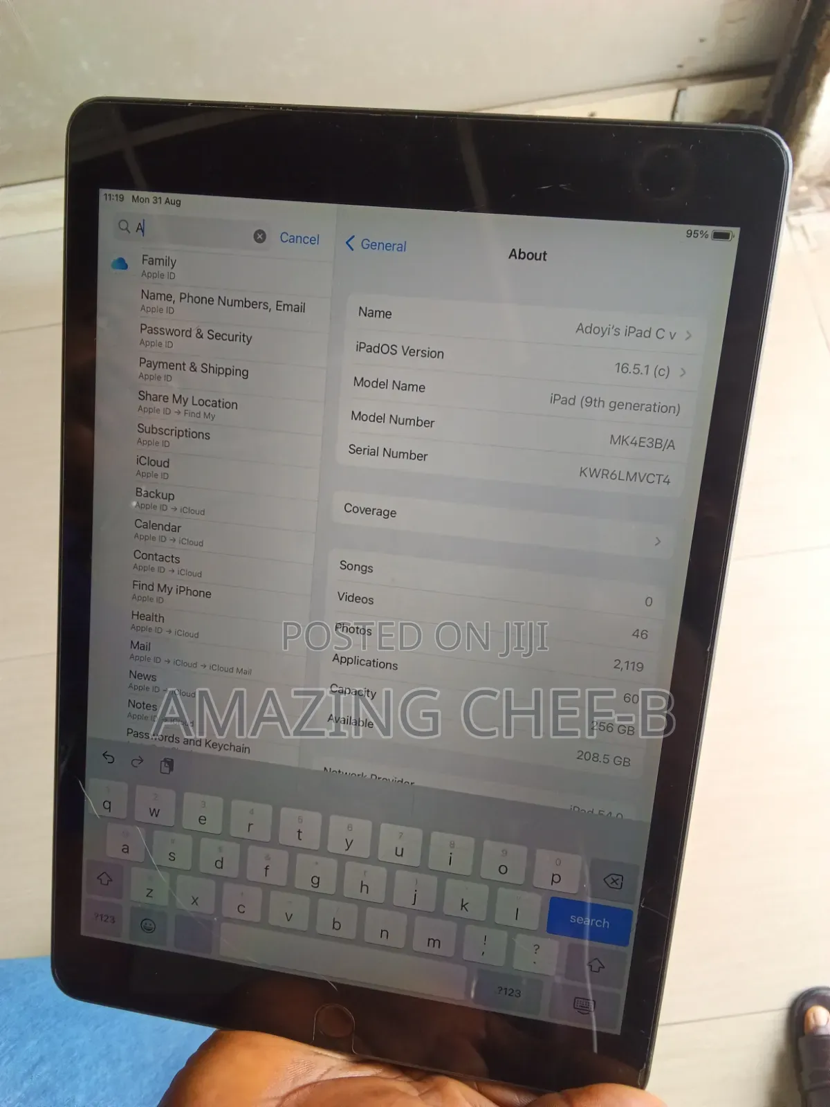 Apple iPad 9.7 256 GB Black