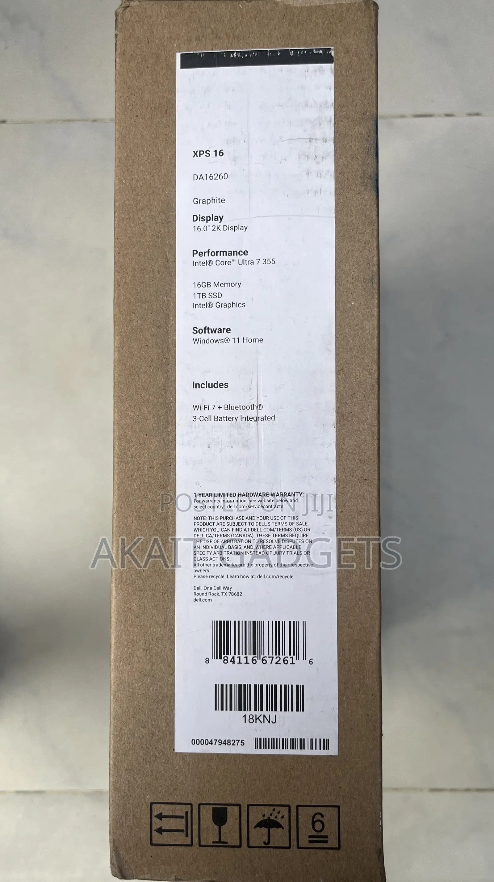 New Laptop Dell 16GB Intel Core Ultra 7 SSD 1T