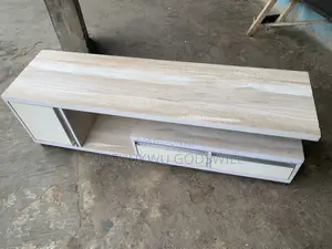 Top Quality Light Oak / Natural Wood withWhite TV Console